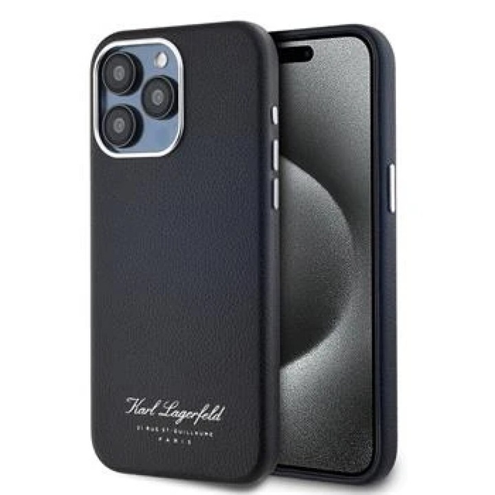 Carcasa Karl Lagerfeld Hotel RSG compatibila cu Iphone 15 Pro, Negru