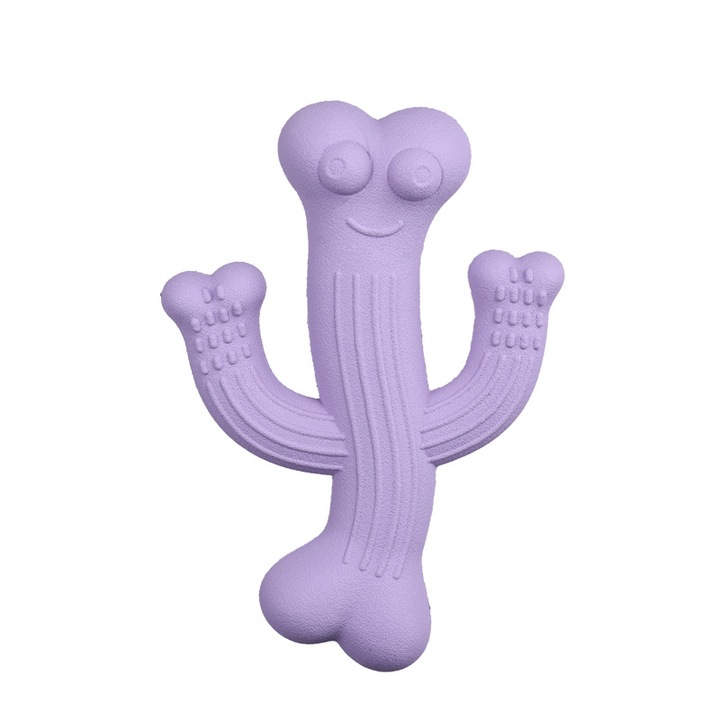 Jucarie pentru caini, Cactus, rezistenta la rupere, mov, 18x12.2x4cm