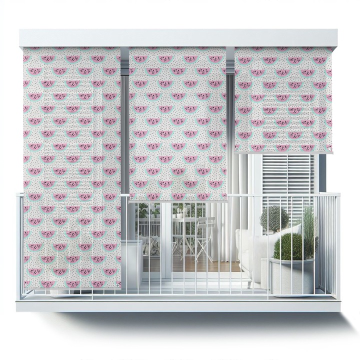Rulou Exterior. Coloray. Bucati roz de pepene verde. Roz. 40x180 cm. de protectie. decorativ. 010680480010100013098