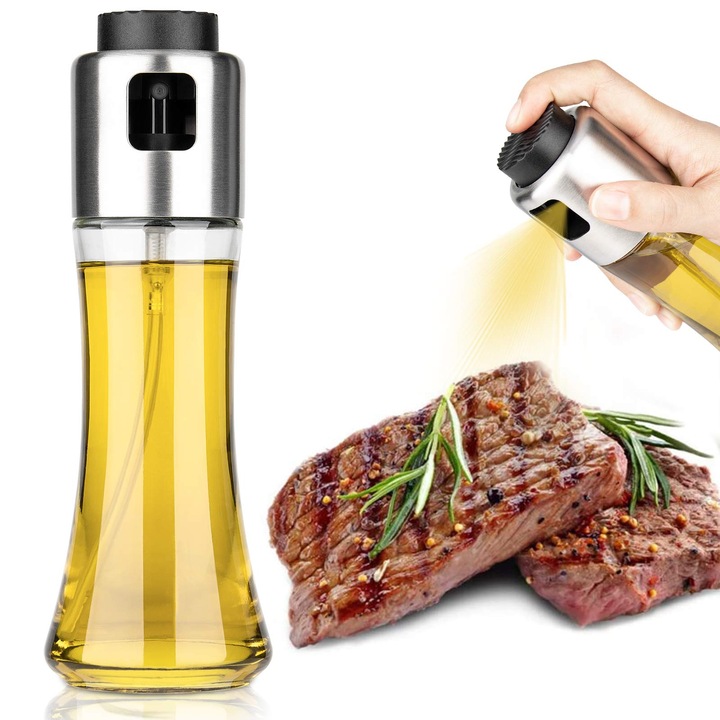 Pulverizator de ulei, sticla cu pulverizator de ulei pentru gatit, gratar, gratar