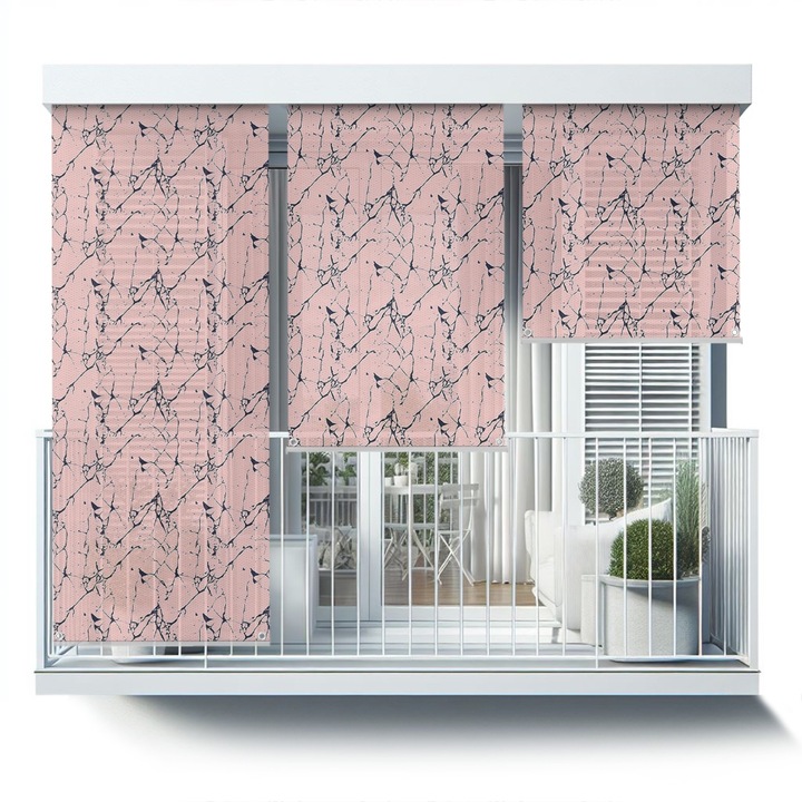 Rulou Exterior. Coloray. Model de marmura pe roz. Roz. 40x180 cm. de protectie. decorativ. 010680480010100074201