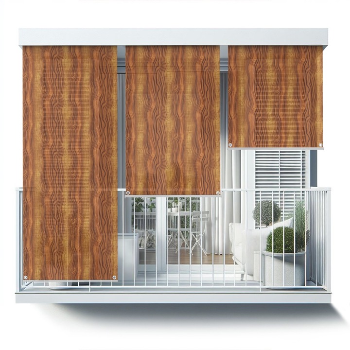 Rulou Exterior, Coloray, Modele din lemn, Maro, 100x290 cm, de protectie, decorativ,010680480130100276215