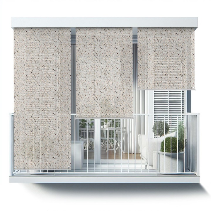 Rulou Exterior. Coloray. Model de puncte colorate. Bej. 50x180 cm. de protectie. decorativ. 010680480020100276766