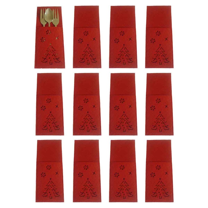 Tányértáska, AMRINUGL, Téli elemek dizájnja, piros, dekoratív