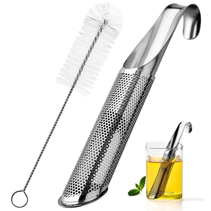 Инфузер за чай от неръждаема стомана, Enforose, дизайн с фина мрежа, преносим, ​​устойчив на корозия