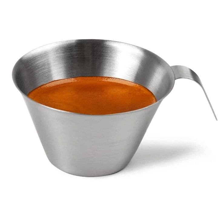 Cupa de masurare pentru espresso, AMRINUGL, din otel inoxidabil, manere ergonomice, 250ml