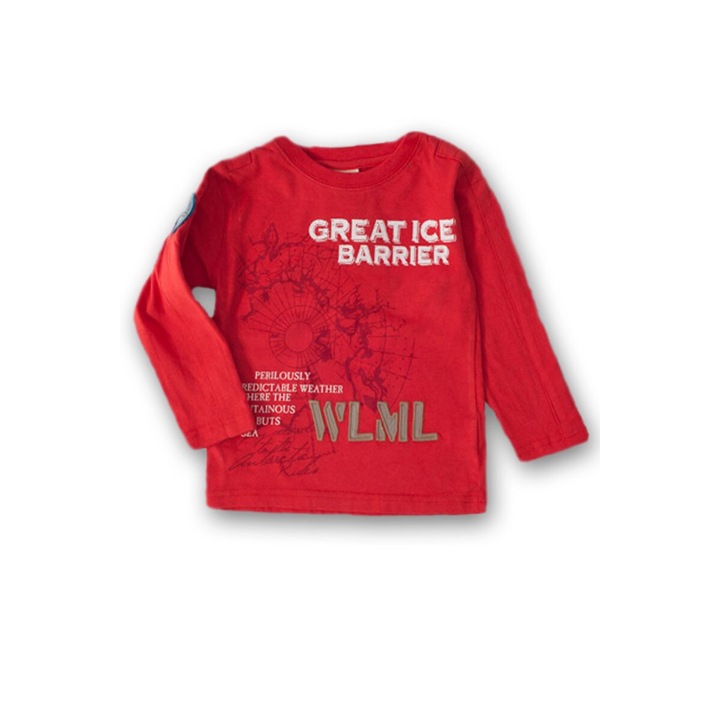 Bluza baieti, din bumbac, 21740, Rosu, 92 cm