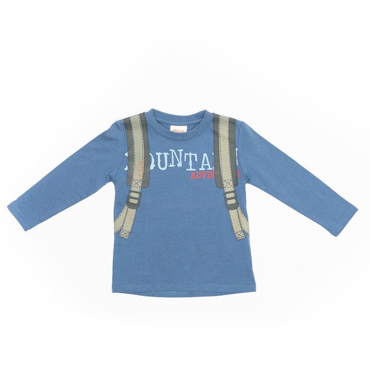 Bluza cu imprimeu ghiozdan, baieti, 16720, Albastru, 92 cm