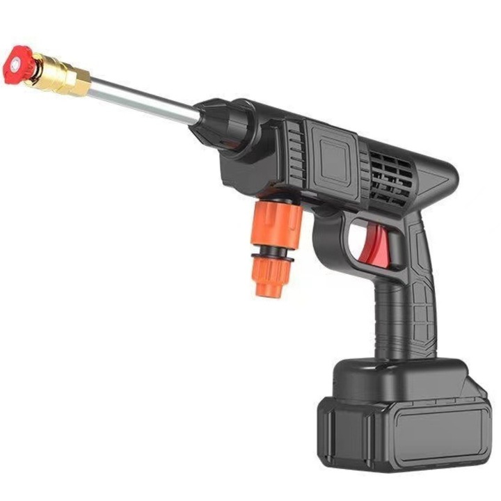 Уред за миене под налягане, S DEPOT®, с 2 батерии, пистолет с 3 режима, контейнер за пяна, филтър и включени дюзи