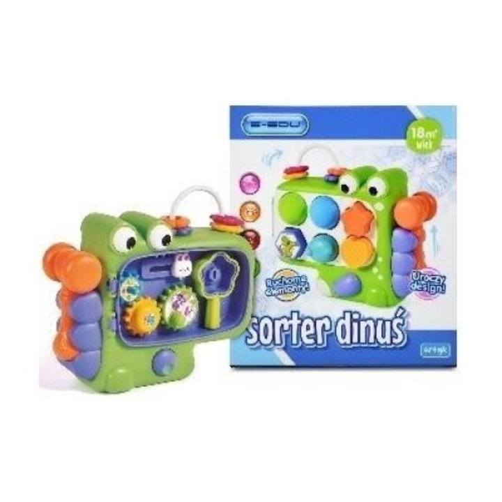Set Sorter Dinozaur Artyk, Labirint, Grzechotka, Multifunctional, 22x25cm