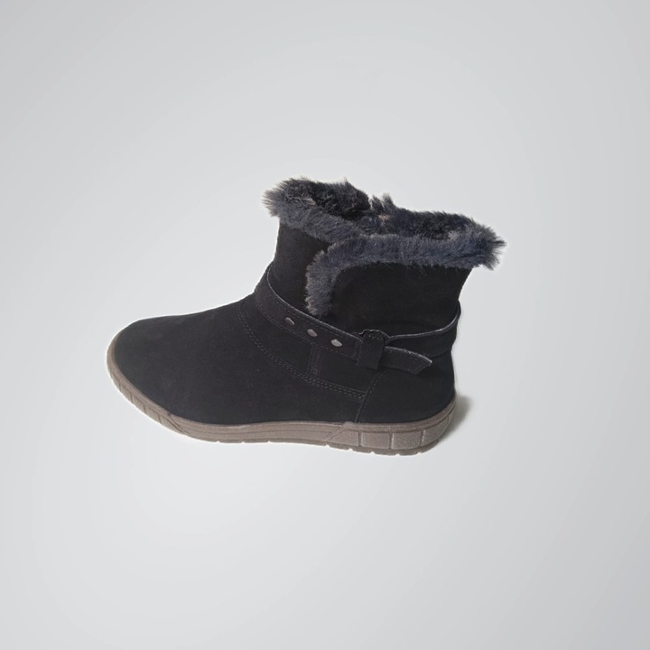 ACO Ghete Piele Intoarsa Arda Black, Negru