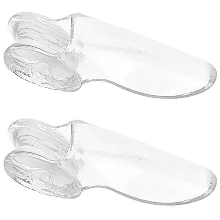 Corector monturi si separator degete de la picior, silicon, pentru corectarea pozitiei degetului mare, set de 2 bucati