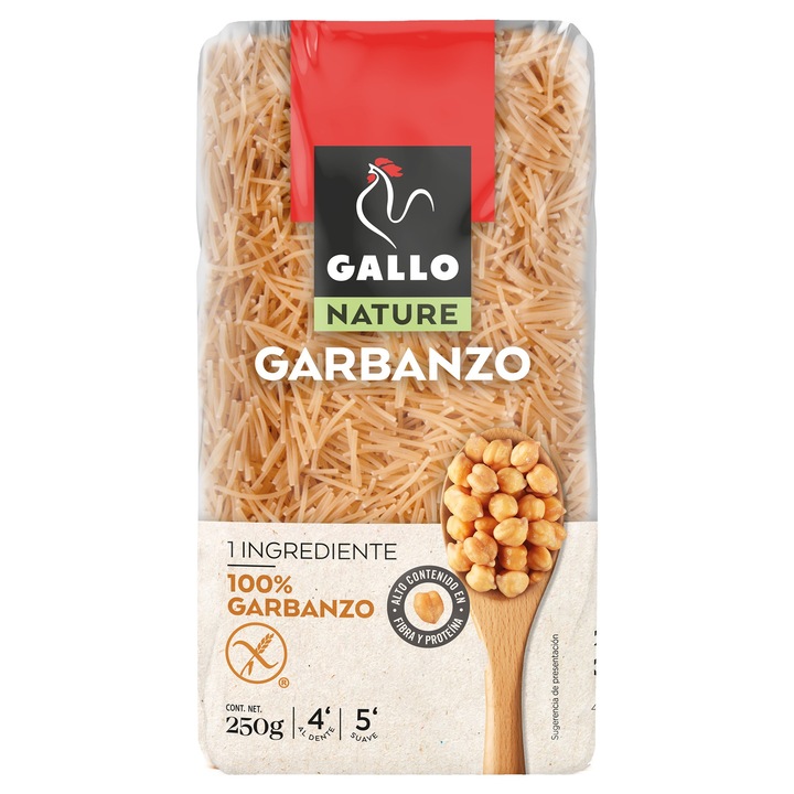 Gallo Nature 100% Csicseriborsóliszt tészta Vékony metélt, 250 g