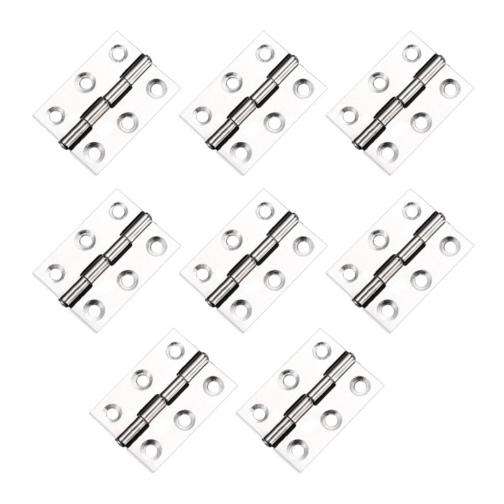 8 db fém zsanér, ezüst 2 hüvelyk 3 lyuk 44cm*32cm*1cm