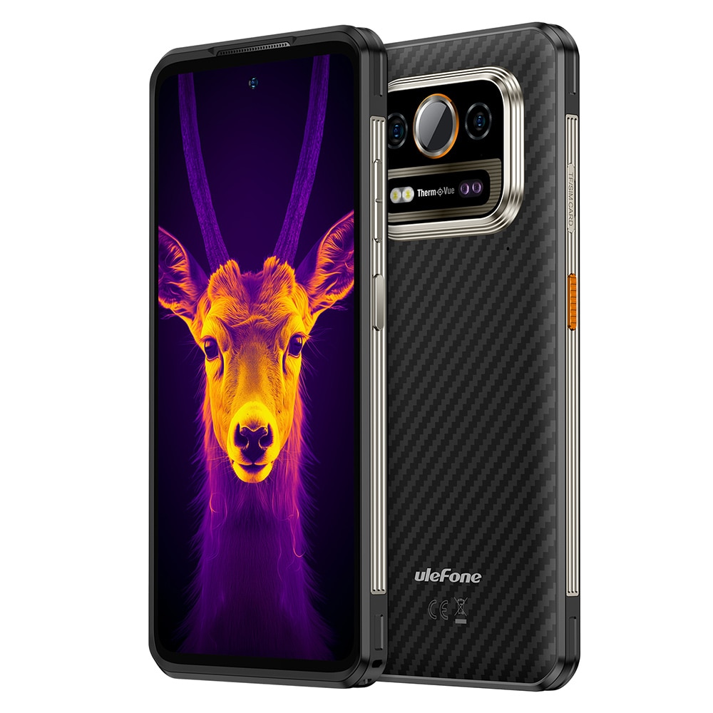 Telefon mobil Ulefone Power Armor 25T Pro Negru, 5G, 50MP+64MP Dual Camera, Senzor imagine termica, IPS 6.78", 12GB RAM (6GB + 6GB extensibili), 256 GB ROM, Android 14, Dimensity 6300, Dual SIM