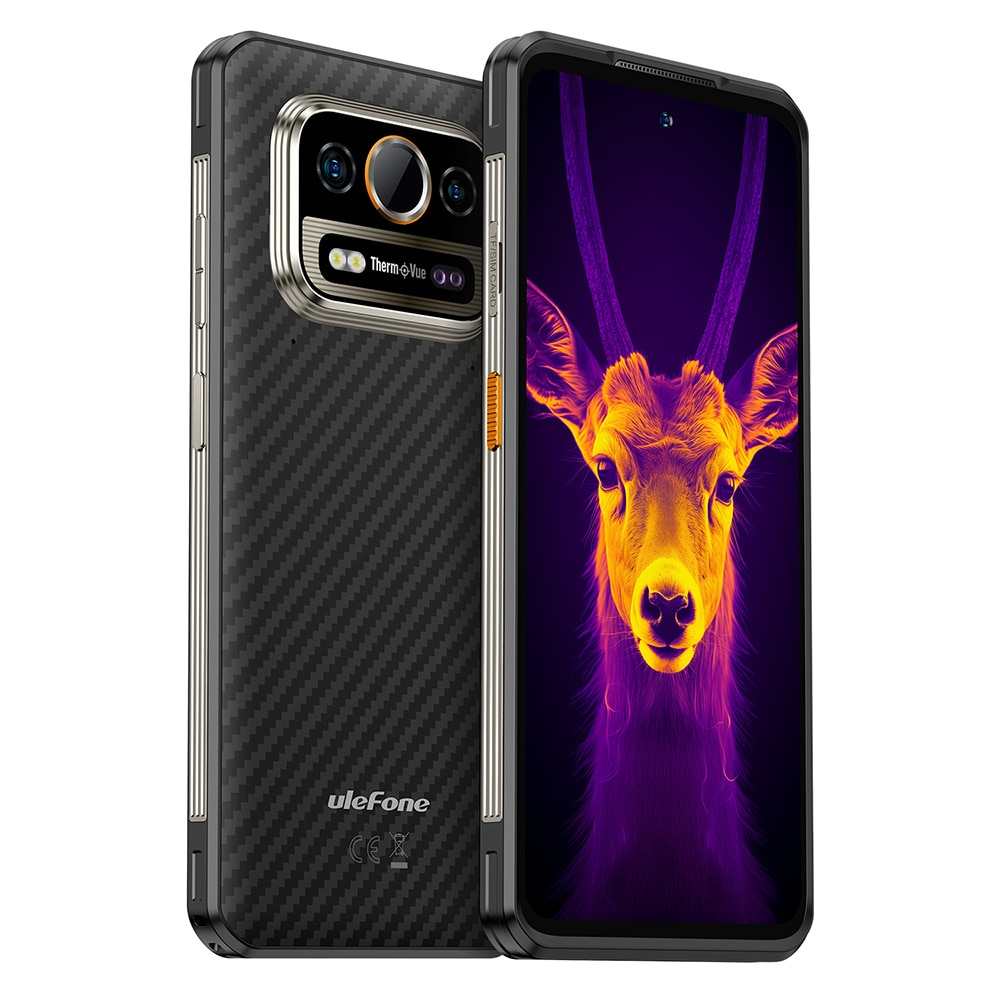 Telefon mobil Ulefone Power Armor 25T Pro Negru, 5G, 50MP+64MP Dual Camera, Senzor imagine termica, IPS 6.78", 12GB RAM (6GB + 6GB extensibili), 256 GB ROM, Android 14, Dimensity 6300, Dual SIM