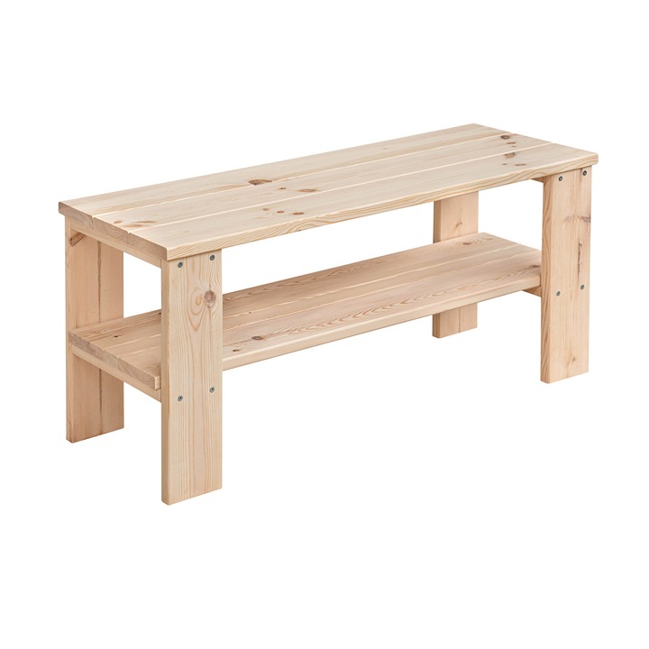 Пейка, масив иглолистна дървесина, 100х45 см