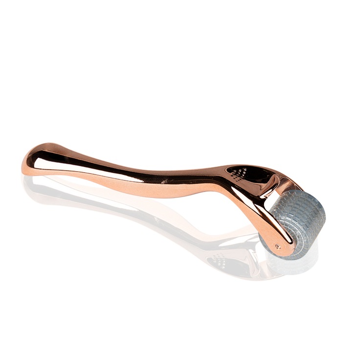 Derma Roller Activeshop, mezoterápia, 192 titán tű, rózsa arany, 0,75 mm