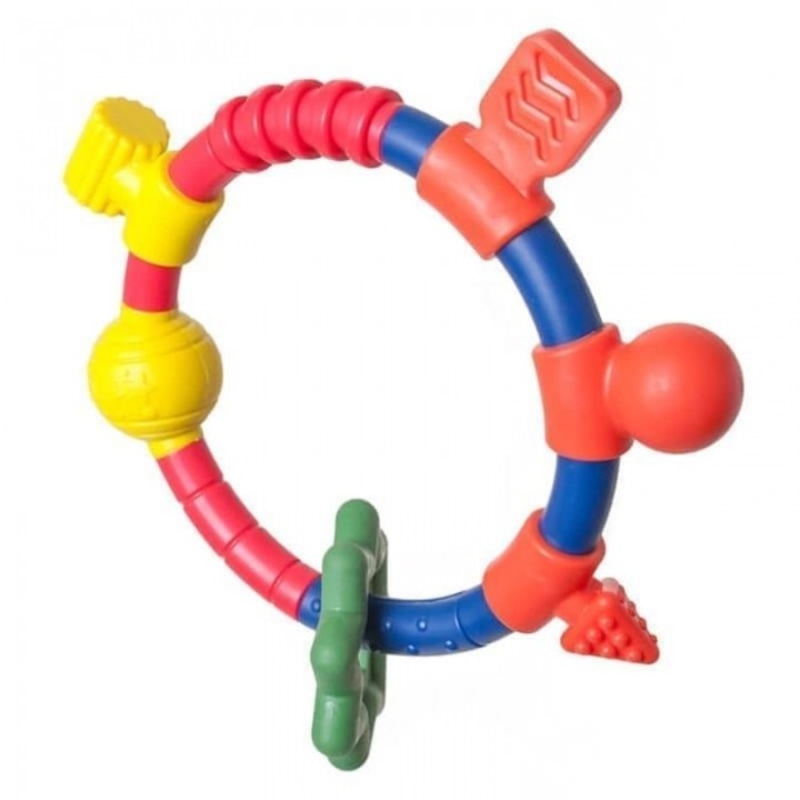 Играчка за никнене на зъби Brain Builders Orbita, 9 текстури, +3 месеца, 182x149 мм
