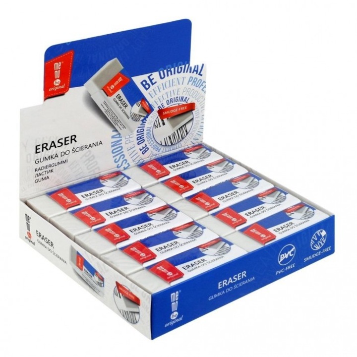 Комплект от 20 гумички MemoBe, термопластични, бели, 58x21x11мм