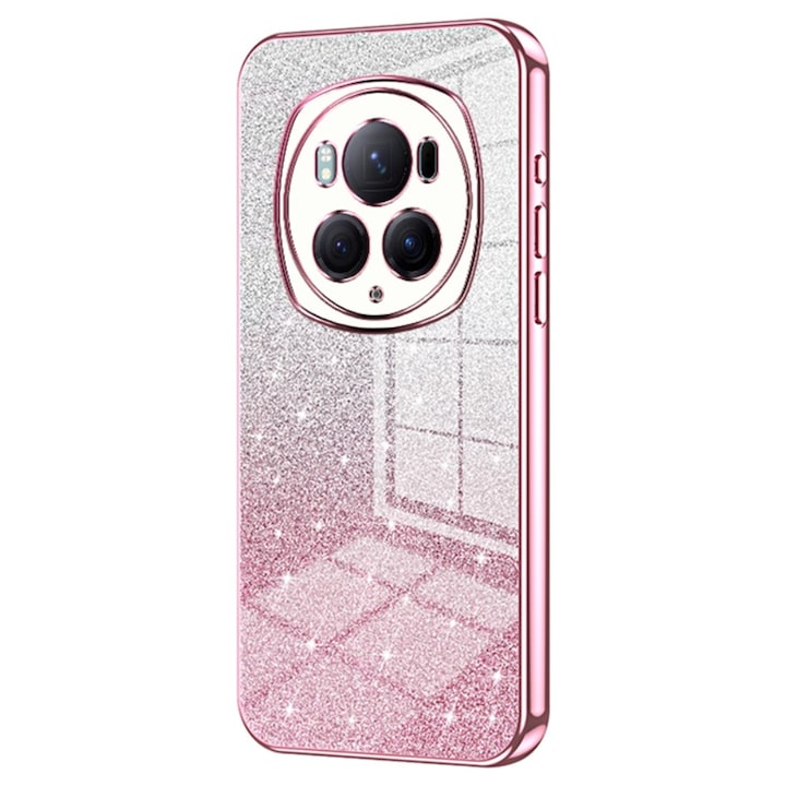 Honor Magic6 Pro 5G Gradient Glitter ütésálló tok tartós TPU Pink színből