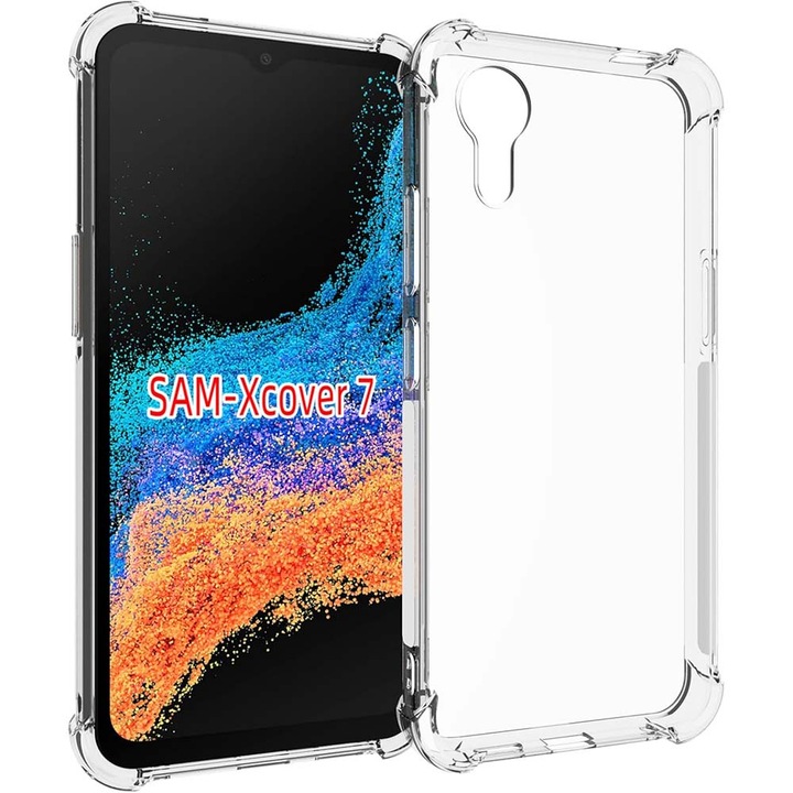 BestCase® Husa Anti Shock 1.5MM, Compatibila Cu Samsung Galaxy Xcover 7, Rezistenta La Socuri, Transparent