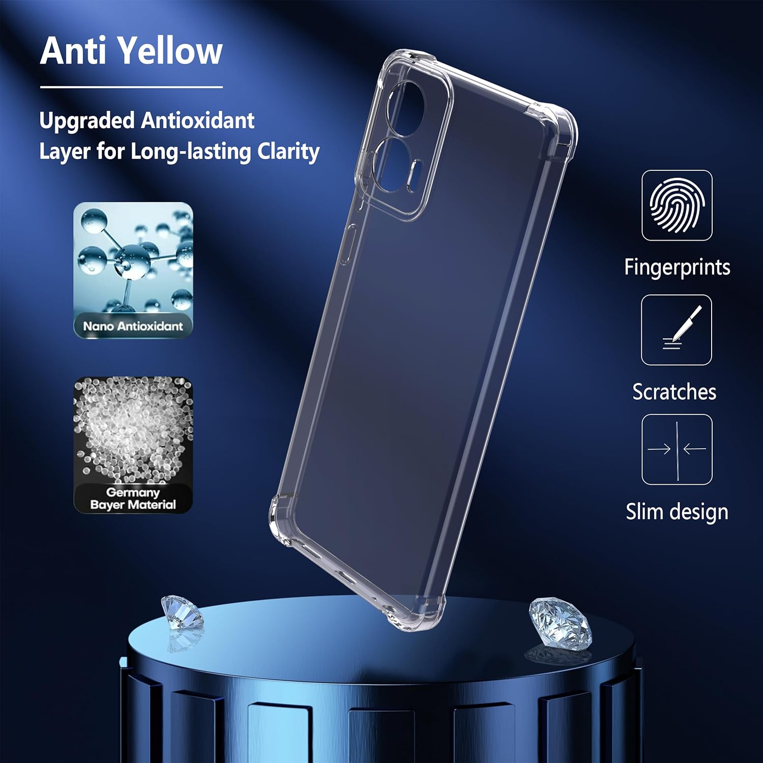 Husa protectie Mat-Tech compatibila cu Motorola Edge 50 Fusion, Protectie Camera, Colturi anti-soc, Decupaje Precise, Rezistenta la impact, Margini ridicate pentru protectia ecranului, Transparenta