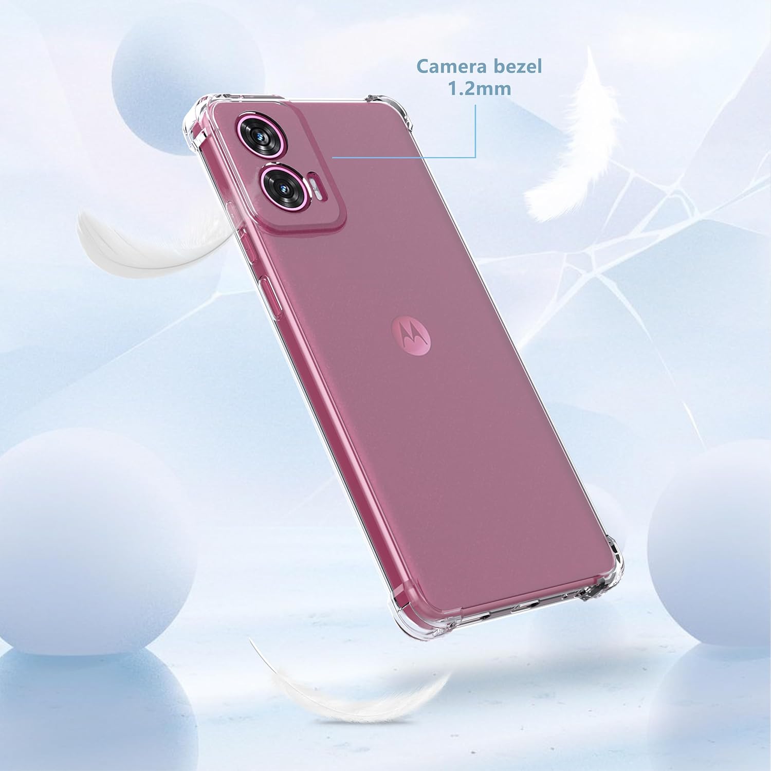Husa protectie Mat-Tech compatibila cu Motorola Edge 50 Fusion, Protectie Camera, Colturi anti-soc, Decupaje Precise, Rezistenta la impact, Margini ridicate pentru protectia ecranului, Transparenta