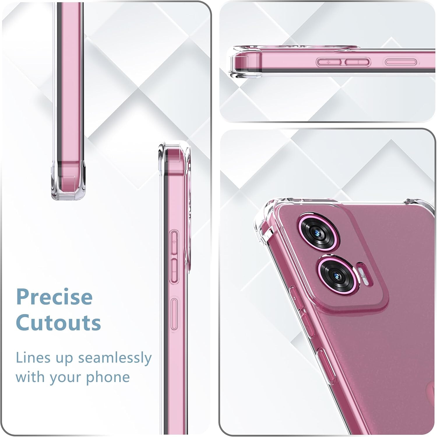 Husa protectie Mat-Tech compatibila cu Motorola Edge 50 Fusion, Protectie Camera, Colturi anti-soc, Decupaje Precise, Rezistenta la impact, Margini ridicate pentru protectia ecranului, Transparenta