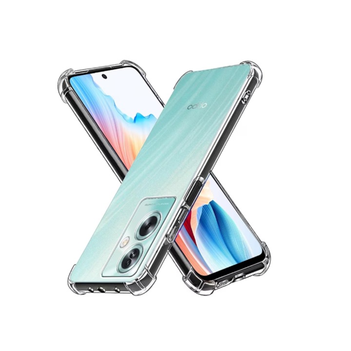 Защитен калъф Mat-Tech, съвместим с Oppo A79 5G / Oppo A2 5G, Защита на камерата, Антишокови ъгли, Прецизни изрези, Устойчивост на удар, Повдигнати ръбове за защита на екрана, Прозрачен