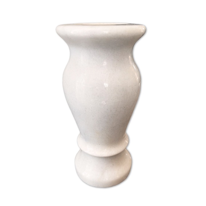 Vaza marmura alba 12*12*25 cm