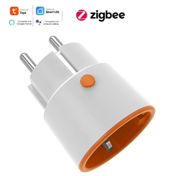 Priza Inteligenta Neo Zigbee, 16A, 3680W, Alba