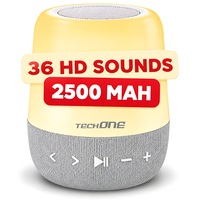 Dispozitiv Sunete Albe Techone® ZenWave Pro, 36 sunete HD, Acumulator 2500 mAh, Pentru Copii Si Adulti, Portabil, 8 Culori Lumina, Functie Aparat White Noise, Alb