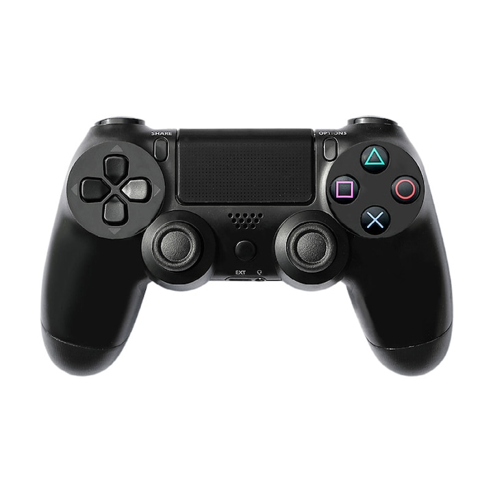 Gamepad DUALSHOCK 4, vezeték nélküli, PS4, PSTV és PS Now kompatibilis, rezgéssel, Bluetooth-szal, fekete