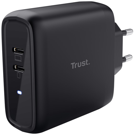 Incarcator retea Trust MAXO PD 65W, 2XUSB-C, Negru