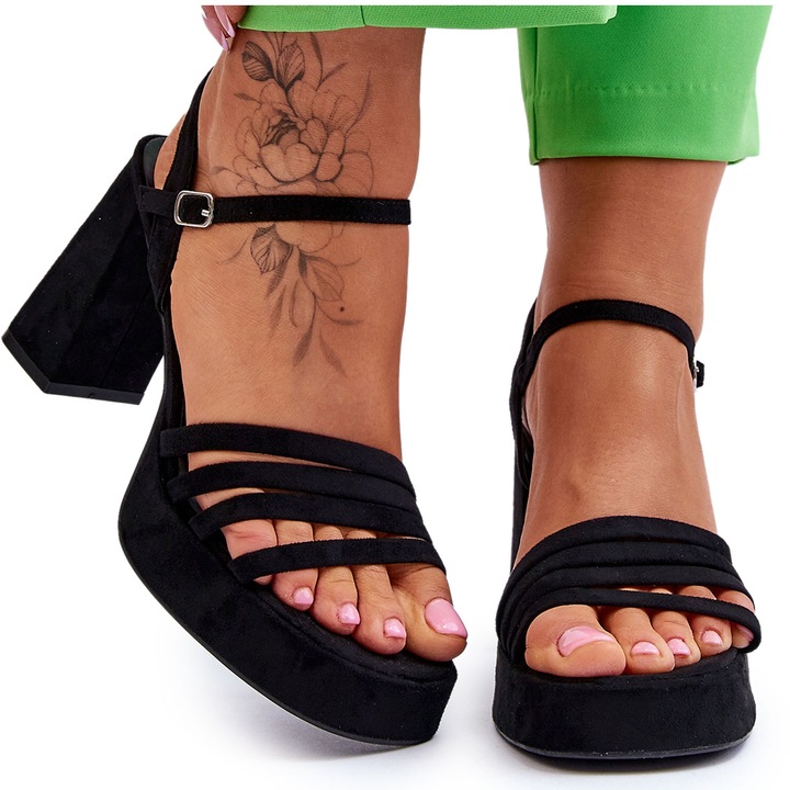 Sandale BM165005, Negru, Negru, 36