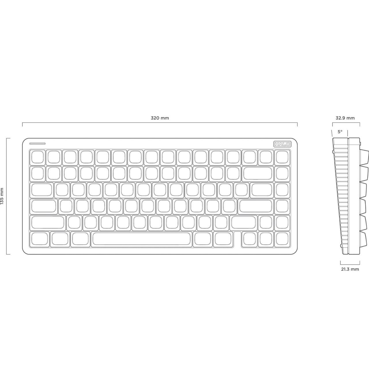 Tastatura Mecanica Wireless Nuphy Halo75 V2, Hot-Swappable, 2.4GHz