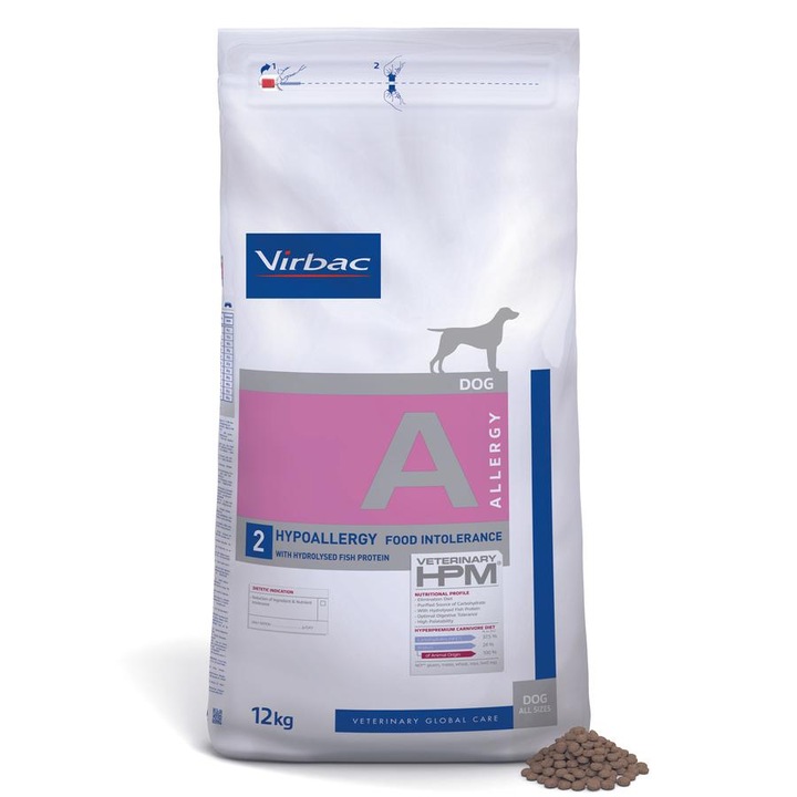 Hrana pentru caini cu efect de reducere a intolerantei alimentare, Virbac, 12 kg
