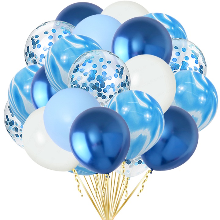 40 db márvány hatású latex lufi készlet, tarka, 10 hüvelykes