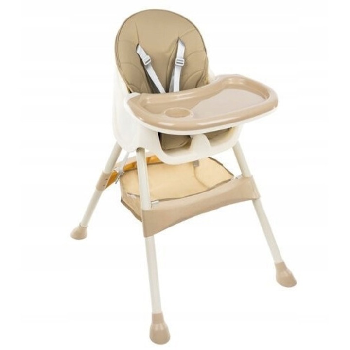 Scaun de masa bebe 3 in 1, multifunctional, pliabil, cu tavita reglabila, antiderapant, 6m+