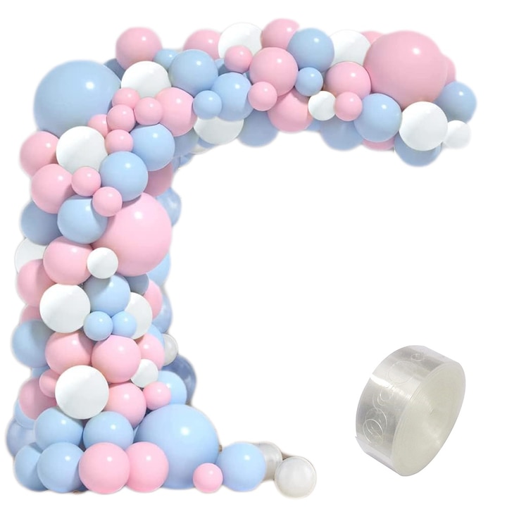 Latex lufi készlet, többszínű, 121 db, 10/5 hüvelykes, bulikra és ünnepekre