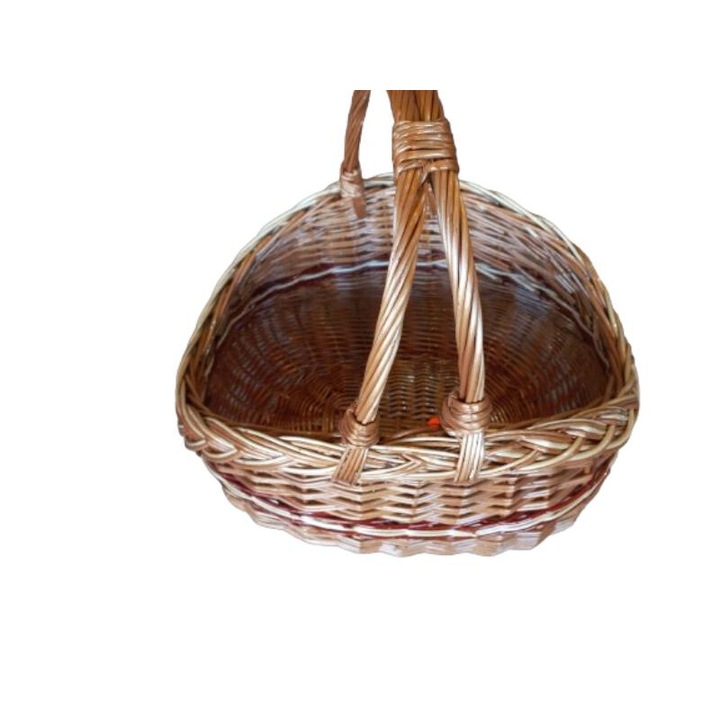 Szőtt fonott kosár, mélysége 20 cm