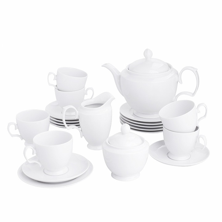 MARIAPAULA MariaPaula teáskészlet, fehér porcelán, 21 db