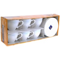 Serviciu de ceai 12 piese Luminarc Cadix, 6 cesti 220 ml + 6 farfurioare