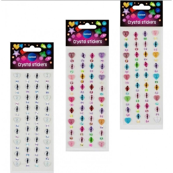 Комплект декоративни стикери Centrum Cristal микс, 104x226мм