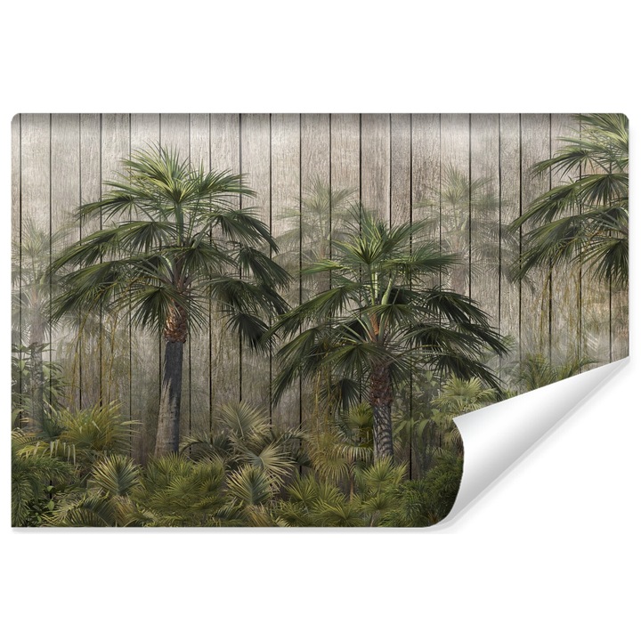 Тапет Muralo Decor 270 см x 180 см хол Tropical Palm Jungle за хол с 3D ефект