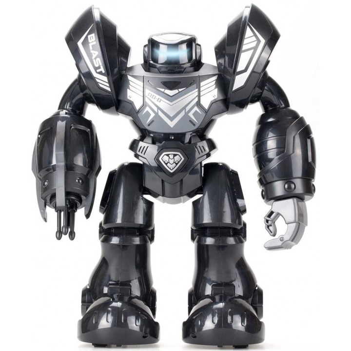 Interaktív robot Silverlit Robo Blast, LED, hangeffektusok, programozható, fekete, 34cm