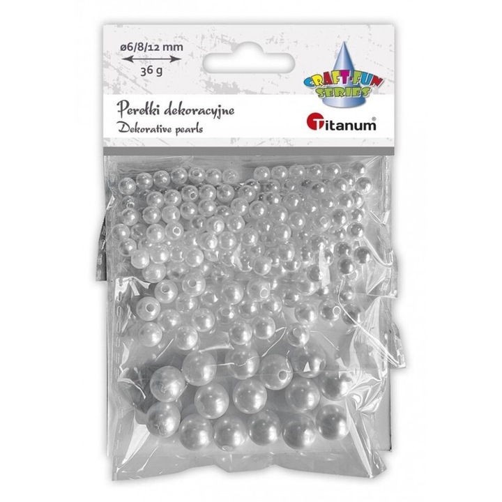 Set margele plastice perlate Titanum, 36g, 149x106mm
