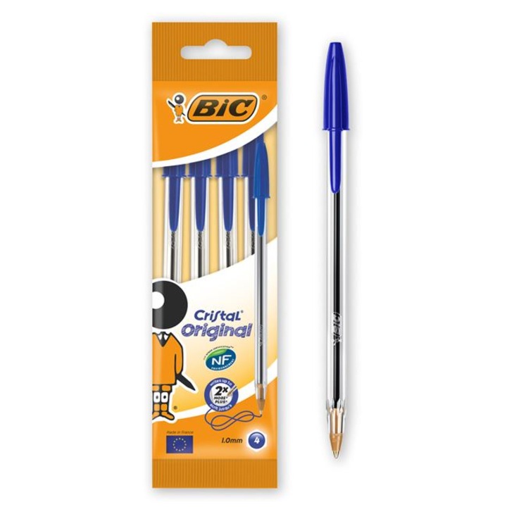 BIC Cristal Bleu golyóstoll 4 darabos Vargas készlet