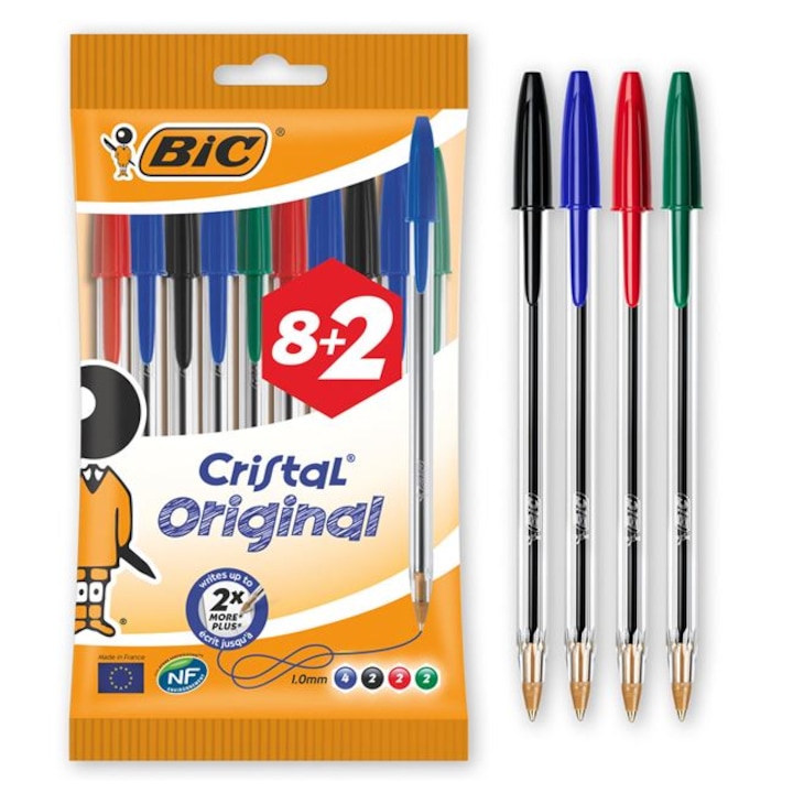 Комплект химикалки Svajda BIC Cristal 10 бр